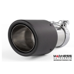 FIAT 500 Performance Exhaust by MADNESS - 1.4L Turbo - Dual Tip / Dual Exit - Carbon Fiber Tips